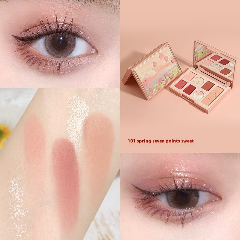 Petals Eye Shadow Set with Matte Plate in Blue for Student Makeup - Teleplus petals eye shadow plate matte students