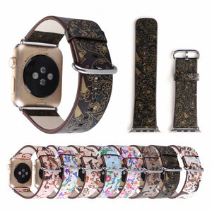 Phoenix flower strap universal leather watch - Phoenix Flower Strap Universal Leather Watch Band