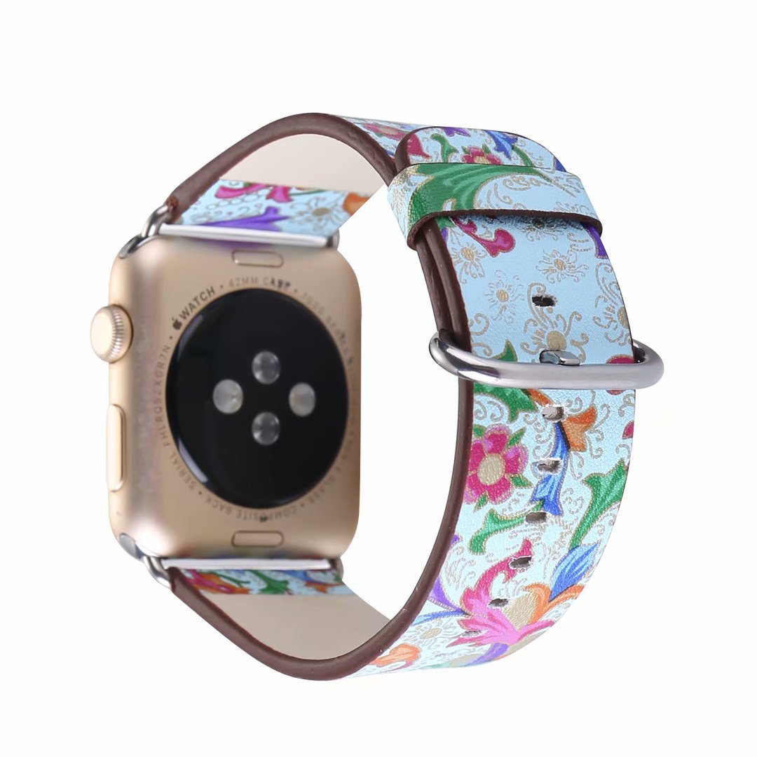 Phoenix flower strap universal leather watch - Phoenix Flower Strap Universal Leather Watch Band