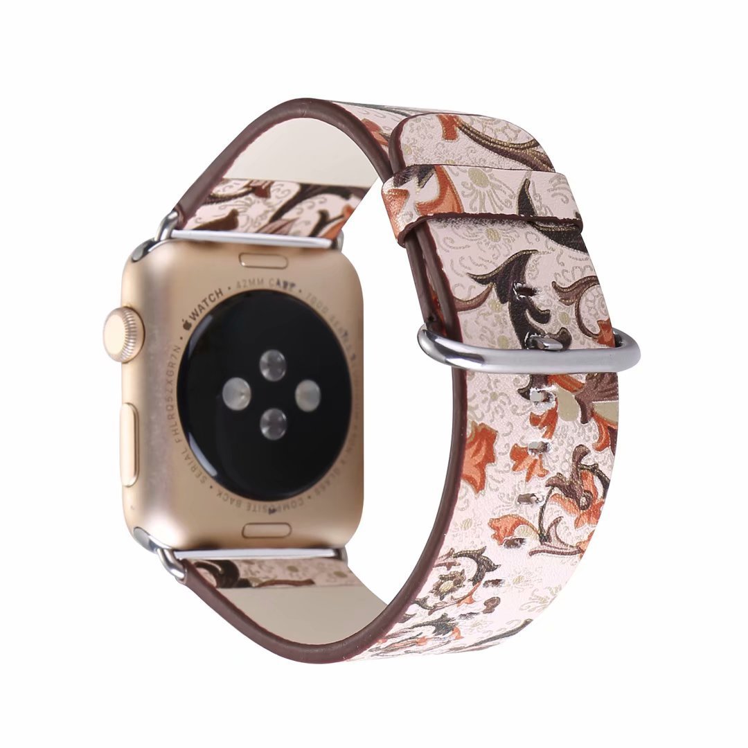 Phoenix flower strap universal leather watch - Phoenix Flower Strap Universal Leather Watch Band