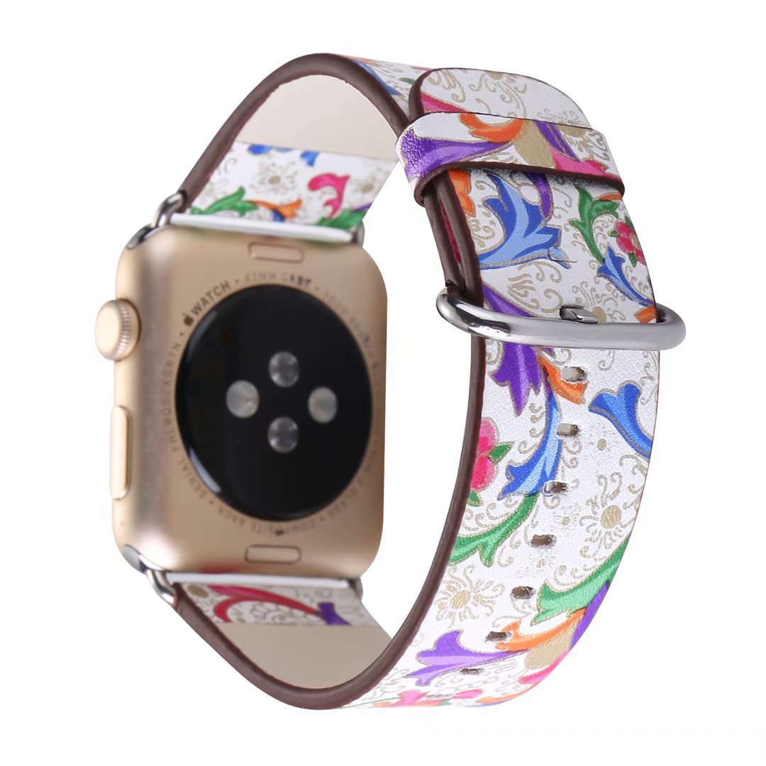 Phoenix flower strap universal leather watch - Phoenix Flower Strap Universal Leather Watch Band