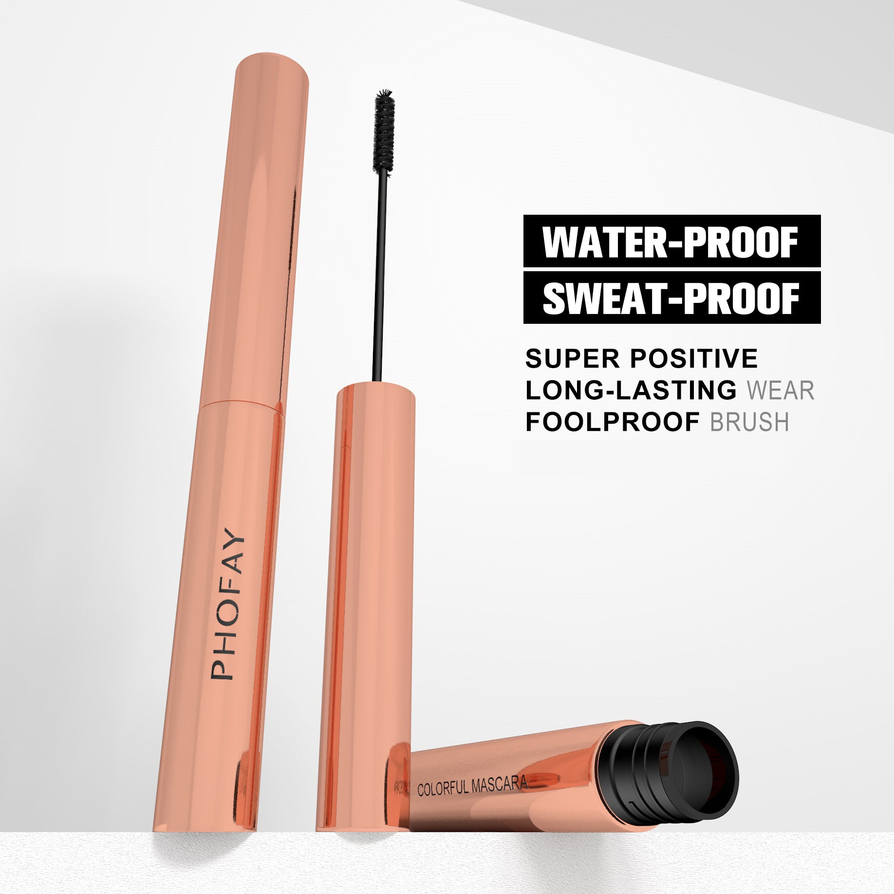 Phofay Colorful Mascara with Lengthening Volumizing Waterproof Wand - Teleplus and phofay colorful mascara wand