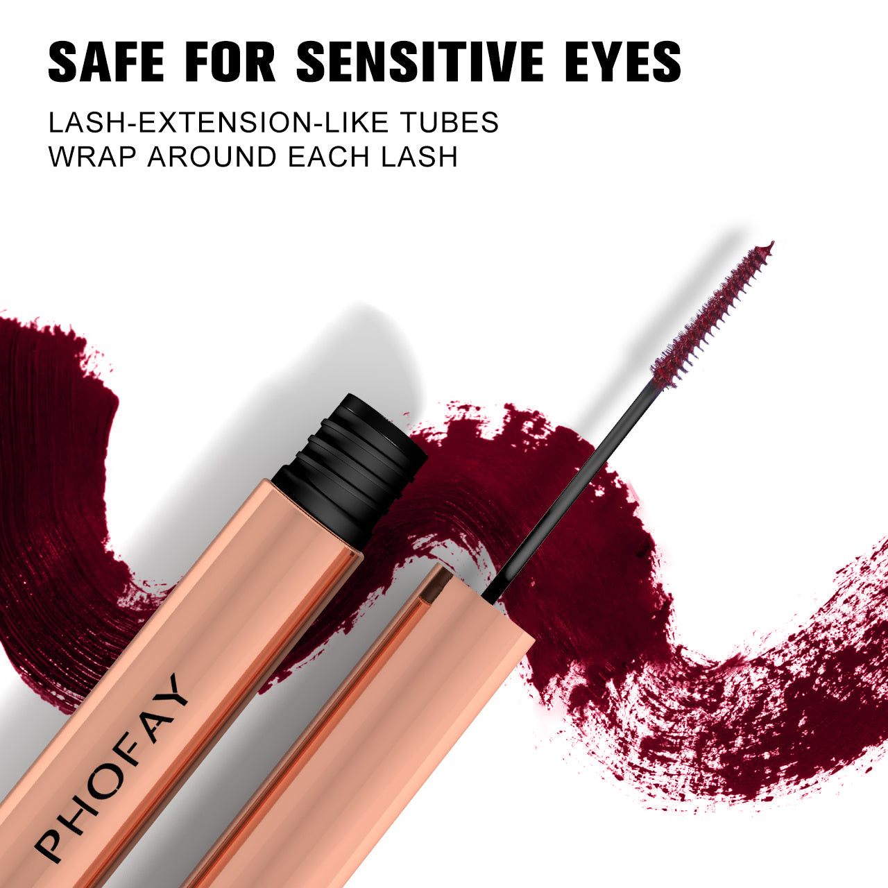 Phofay Colorful Mascara with Lengthening Volumizing Waterproof Wand - Teleplus and phofay colorful mascara wand