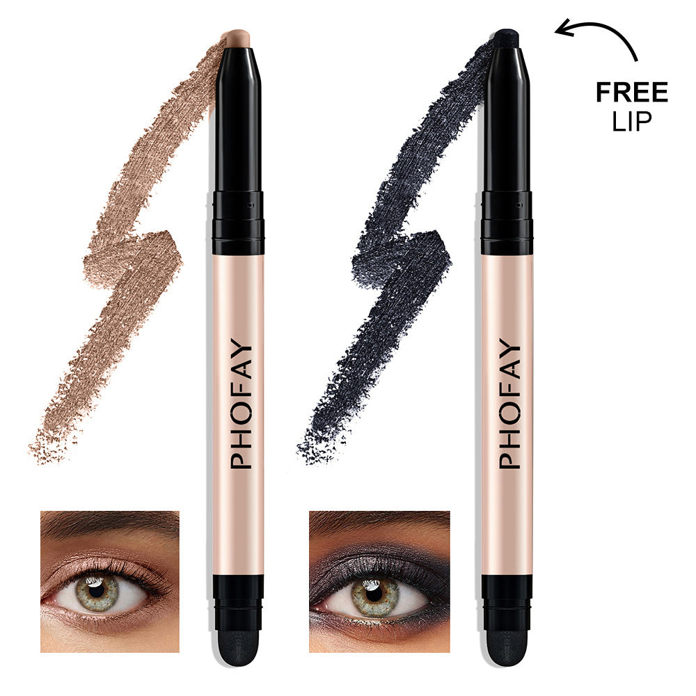 Phofay Eyeshadow Stick Set with Built-In Smudger Waterproof and Easy to Apply - phofay eyeshadow stick set built-in