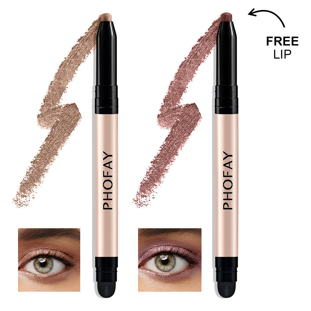 Phofay Eyeshadow Stick Set with Built-In Smudger Waterproof and Easy to Apply - phofay eyeshadow stick set built-in