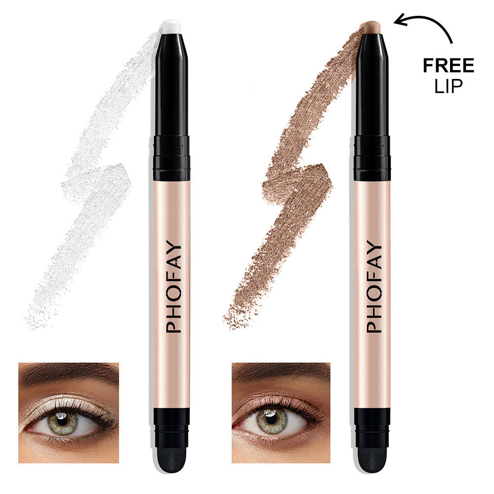 Phofay Eyeshadow Stick Set with Built-In Smudger Waterproof and Easy to Apply - phofay eyeshadow stick set built-in
