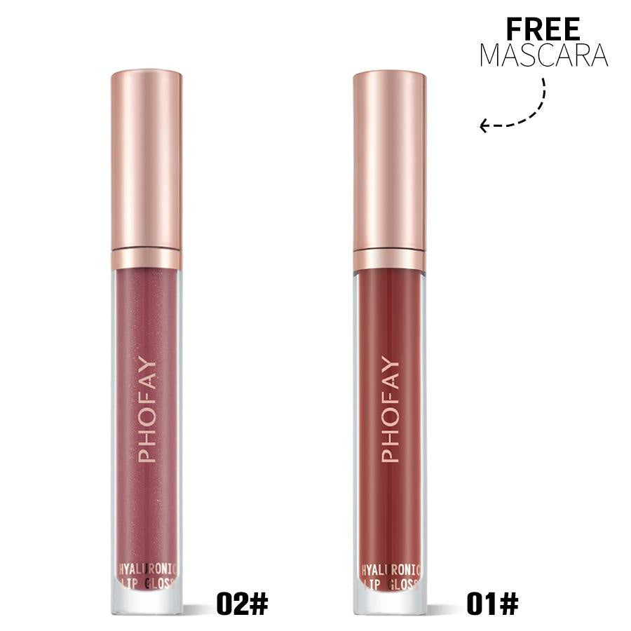 Phofay Hyaluronic Lip Gloss Set for Moisturizing Soft Lips - Teleplus phofay hyaluronic lip gloss set