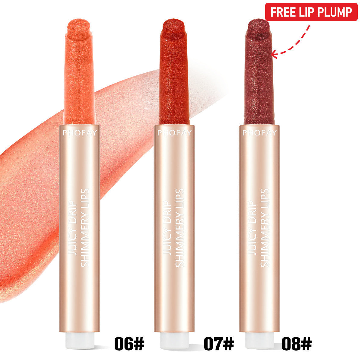 Phofay Juicy Lip Plump Set Hydrating Long-Wearing Balm - Teleplus Long-Wear phofay juicy lip plump set