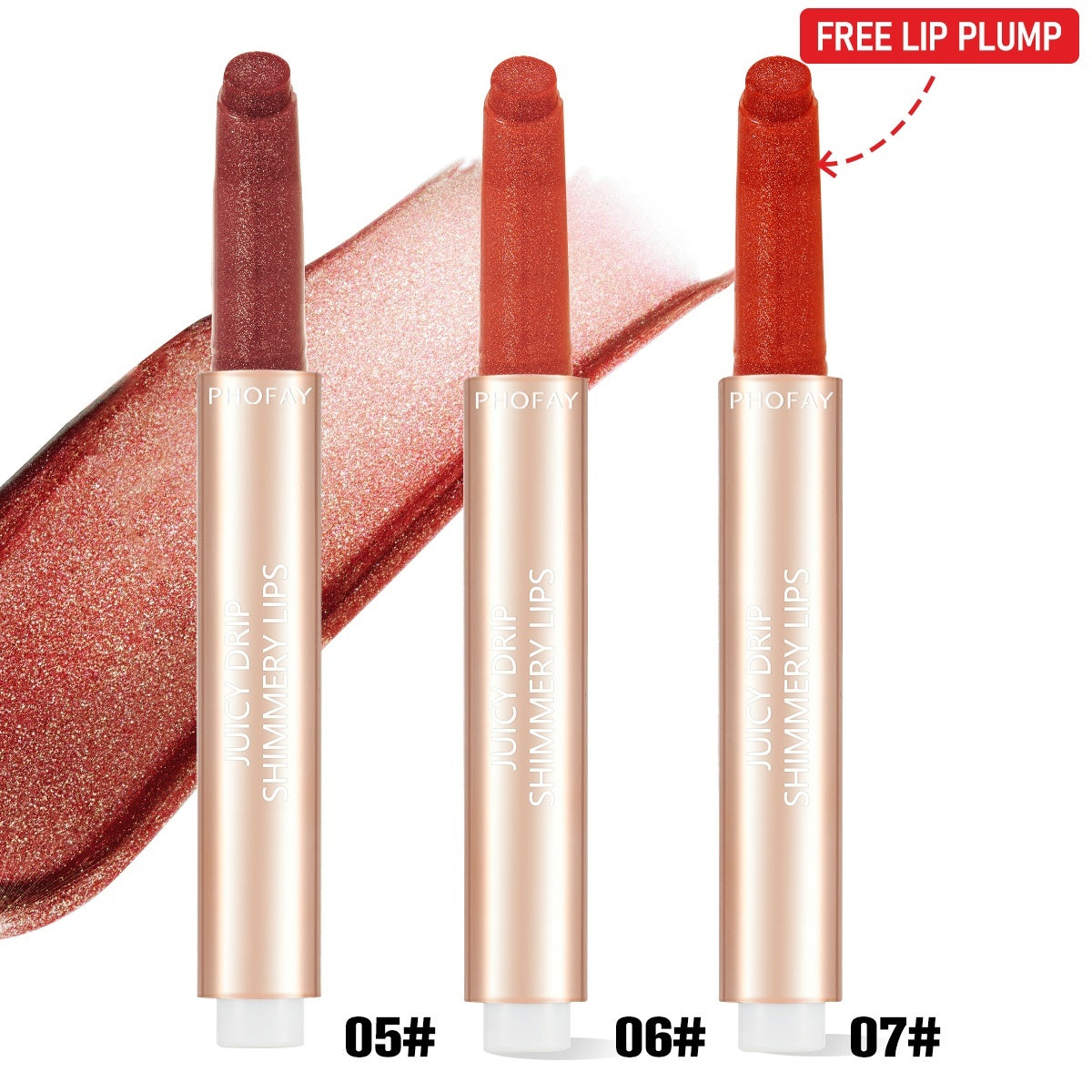 Phofay Juicy Lip Plump Set Hydrating Long-Wearing Balm - Teleplus Long-Wear phofay juicy lip plump set