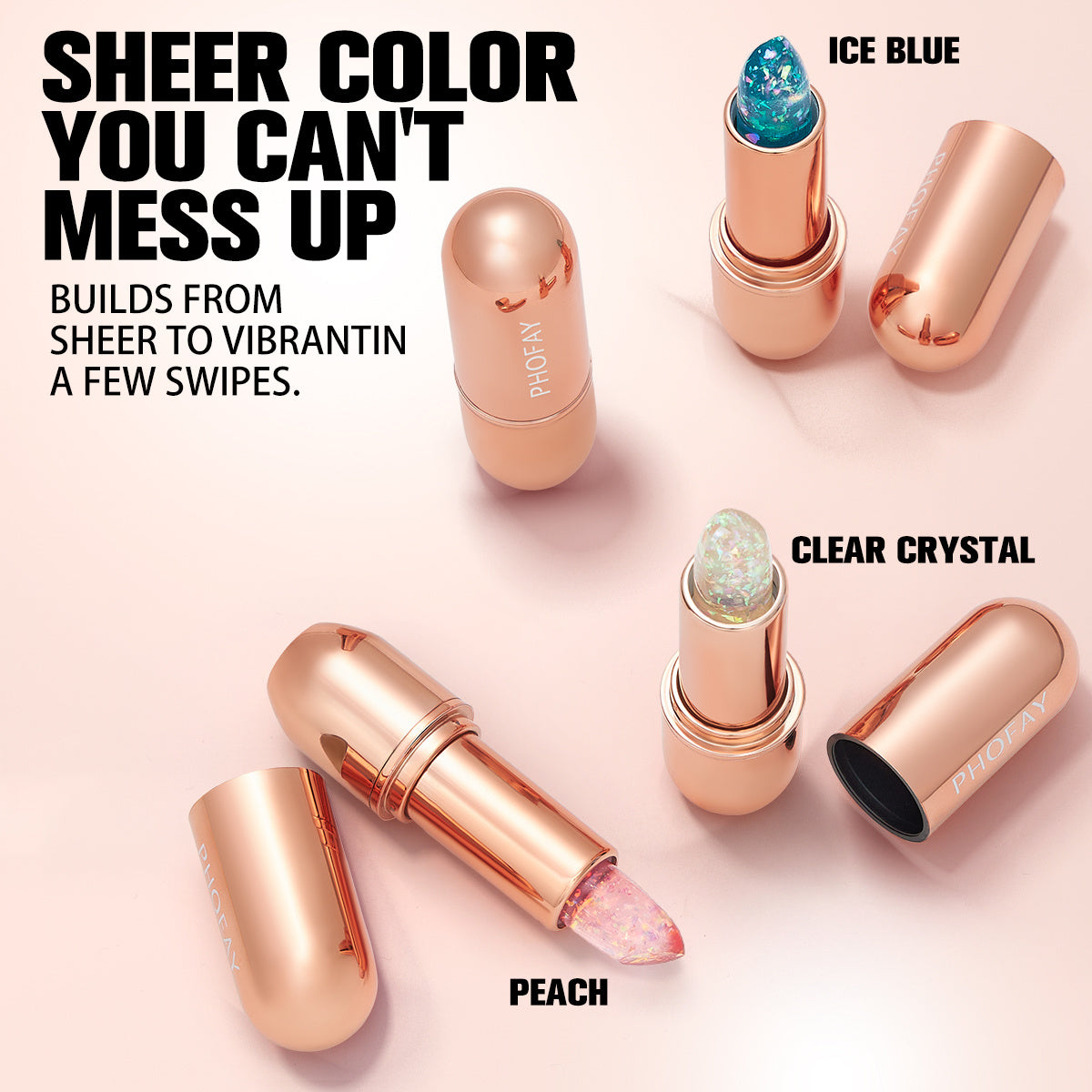 Phofay Moisturizing Jelly Warm Lipstick for Smooth Non-Sticky Color - Teleplus phofay moisturizing jelly warm lipstick