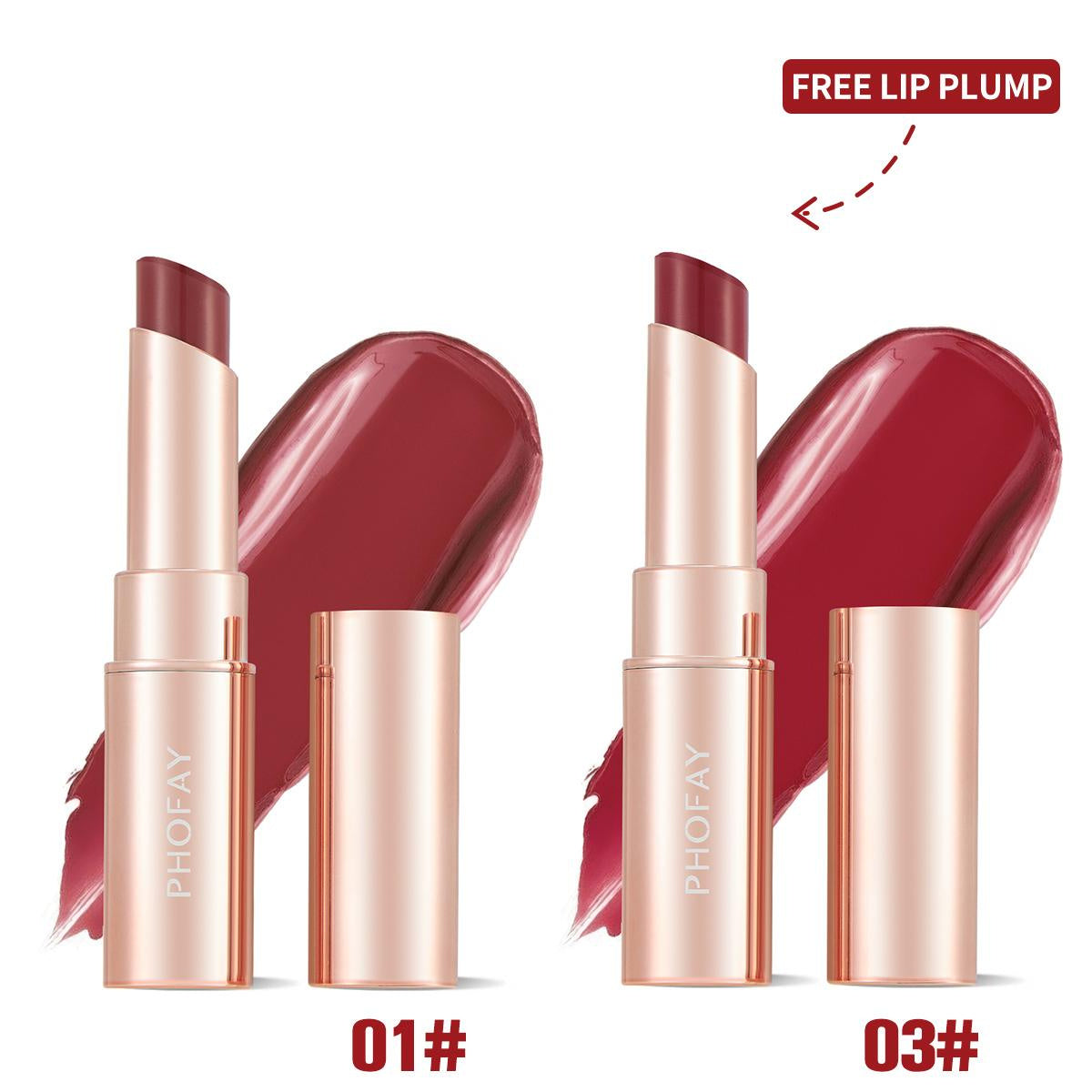 Phofay Moisturizing Lipstick Set with Hydrating Long-Wear Gloss - Teleplus for Lips phofay moisturizing lipstick set