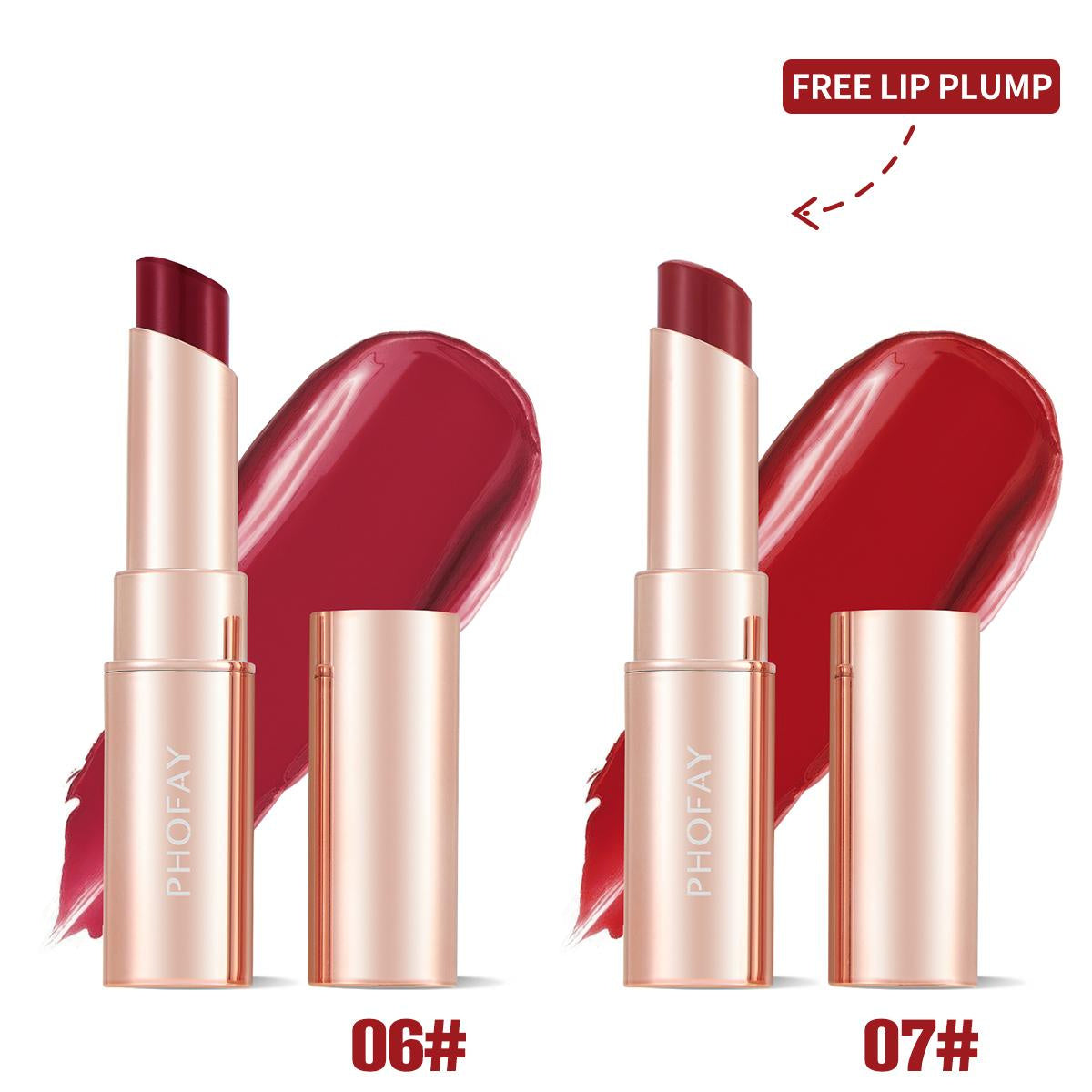 Phofay Moisturizing Lipstick Set with Hydrating Long-Wear Gloss - Teleplus for Lips phofay moisturizing lipstick set