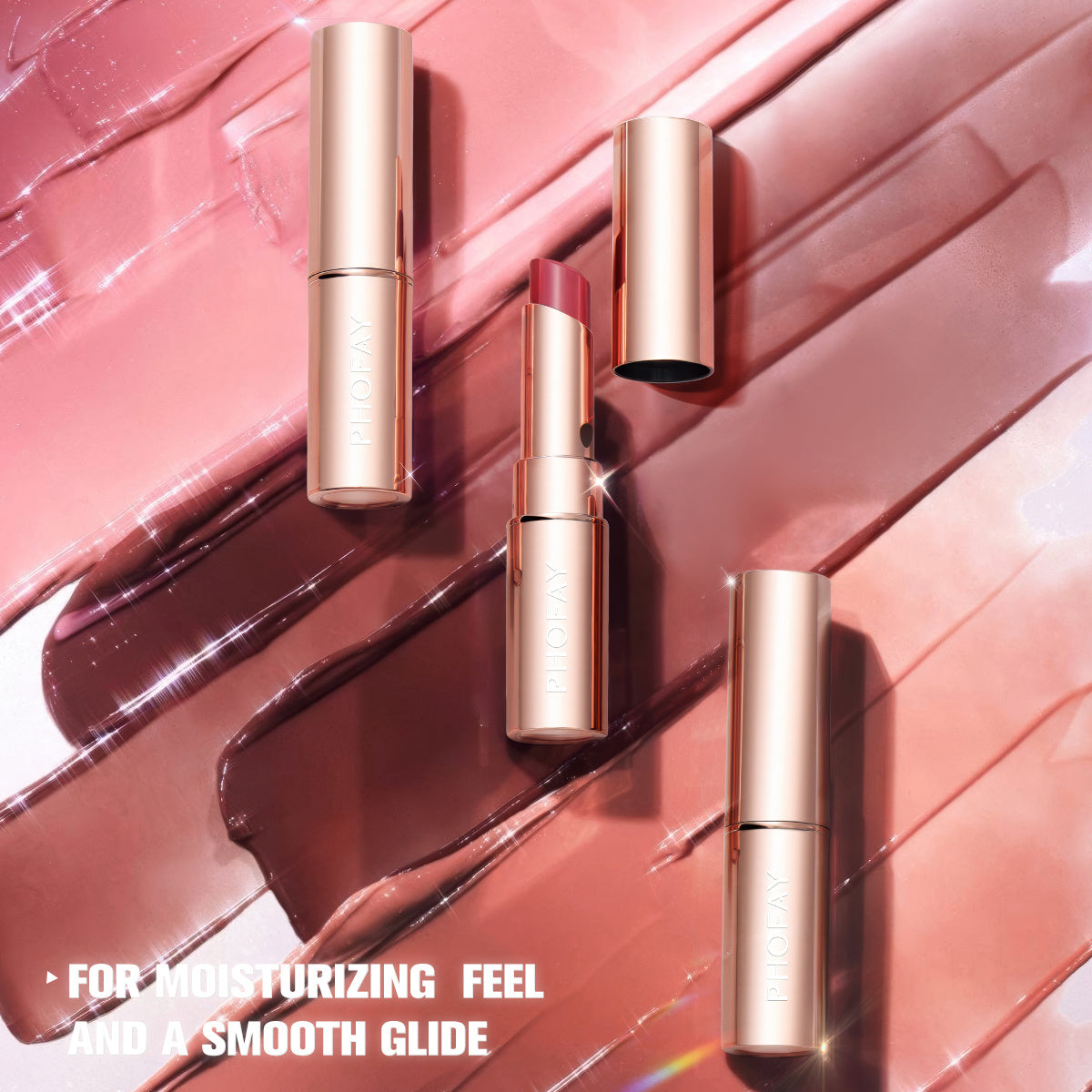 Phofay Moisturizing Lipstick Set with Hydrating Long-Wear Gloss - Teleplus for Lips phofay moisturizing lipstick set