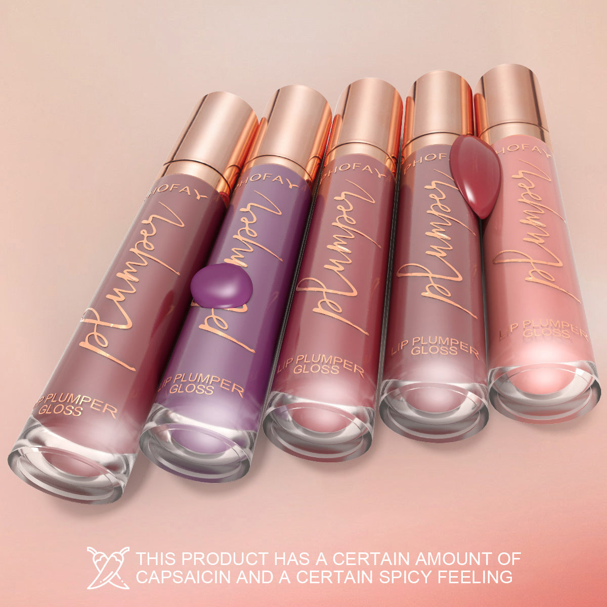 Phofay Shiny Lip Plumper Gloss for Natural and Glossy Lips - Teleplus Glam phofay shiny lip plumper gloss