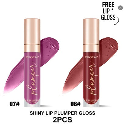 Phofay Shiny Lip Plumper Gloss for Natural and Glossy Lips - Teleplus Glam phofay shiny lip plumper gloss