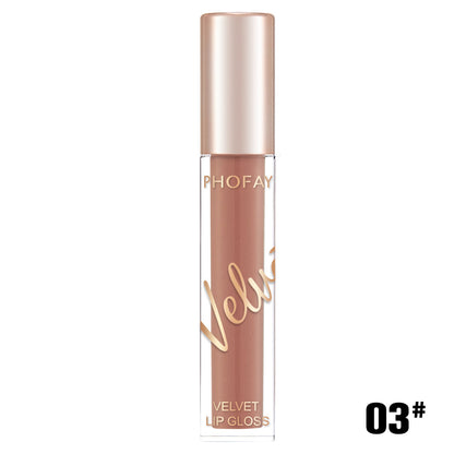 Phofay Velvet Lip Stick Matte Lipstick for Full-Pigment Look - Teleplus phofay velvet lip gloss