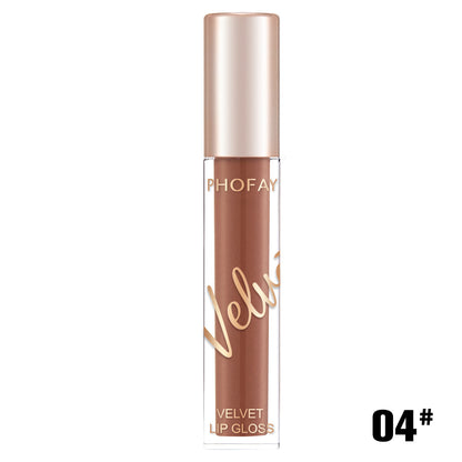 Phofay Velvet Lip Stick Matte Lipstick for Full-Pigment Look - Teleplus phofay velvet lip gloss