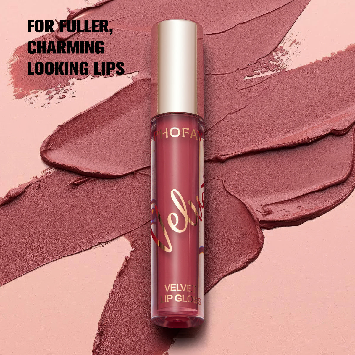 Phofay Velvet Lip Stick Matte Lipstick for Full-Pigment Look - Teleplus phofay velvet lip gloss