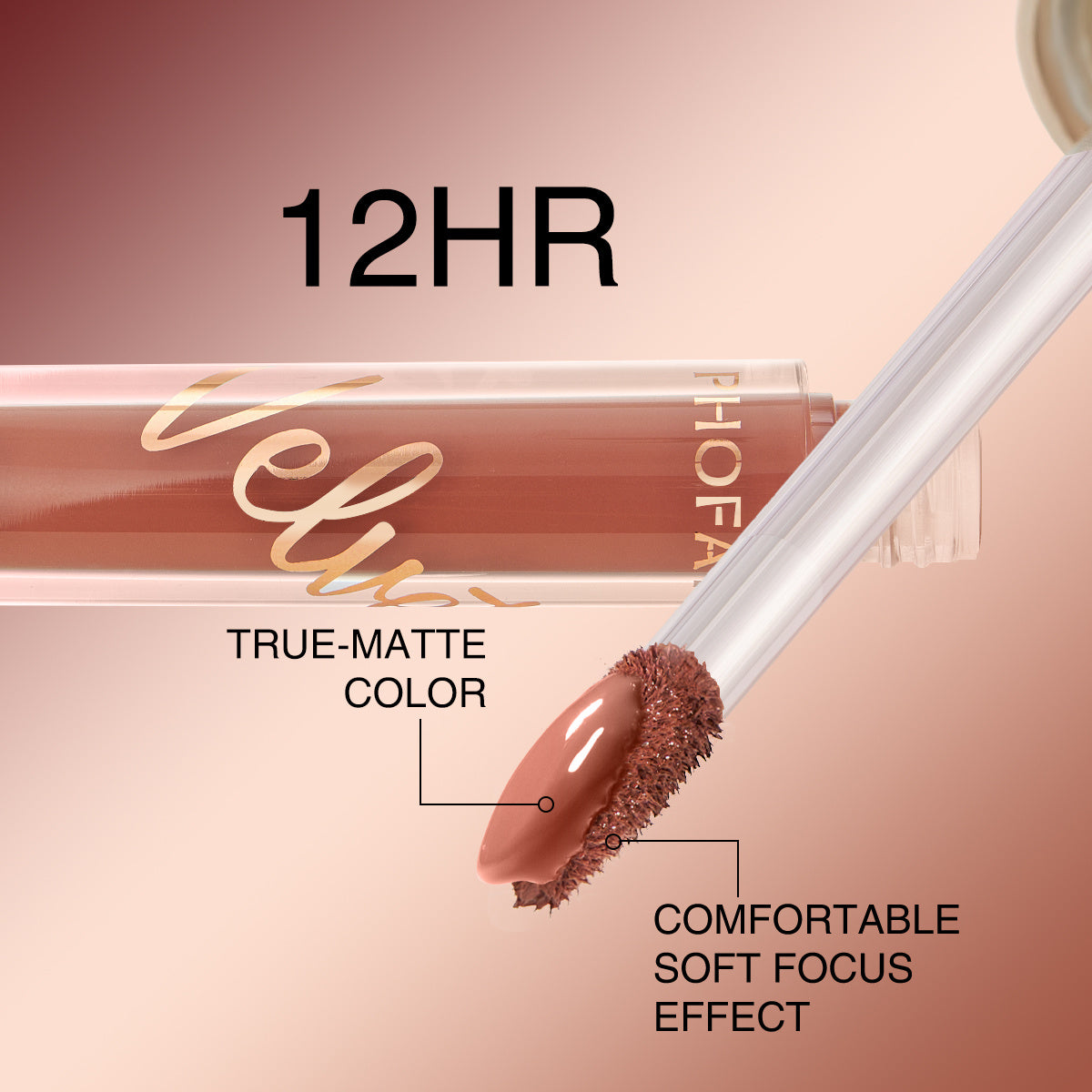 Phofay Velvet Lip Stick Matte Lipstick for Full-Pigment Look - Teleplus phofay velvet lip gloss