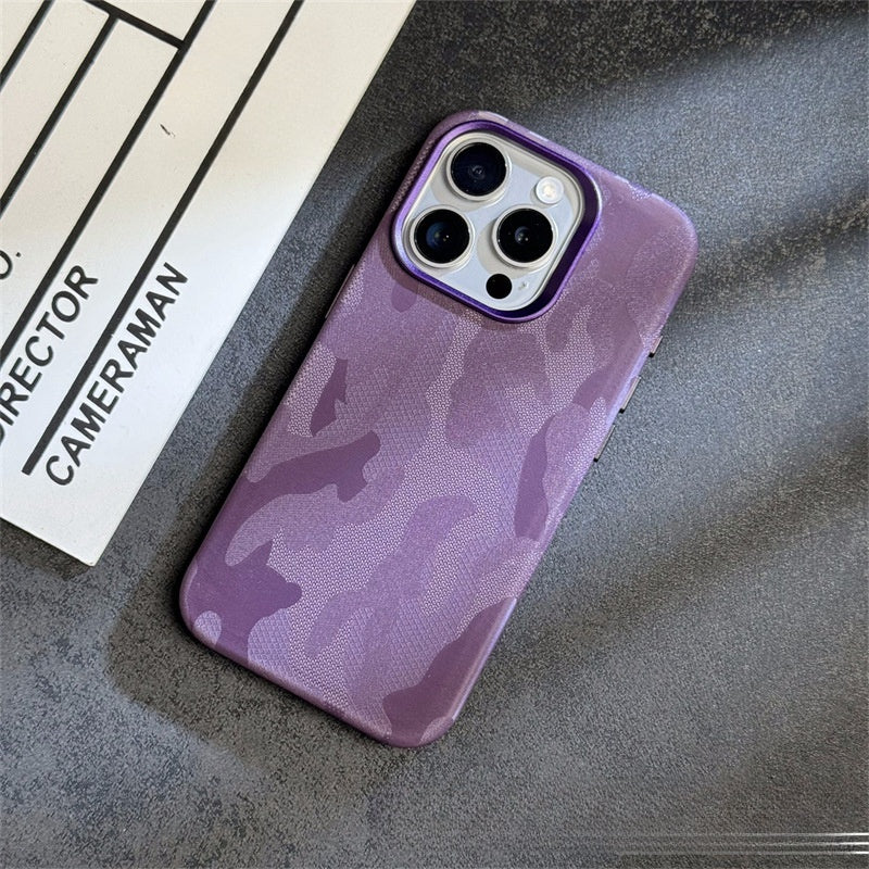 Advanced Camouflage Leather Magnetic Phone Case with Shockproof and Heat Dissipation - phone case advanced simple