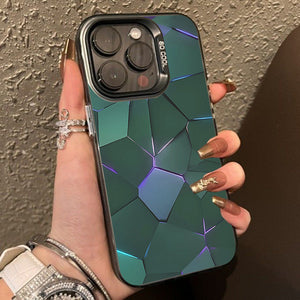 Silver Black Frame Aurora Green Purple Phone Case for the United States - That Laughs at Gravity in united states chf