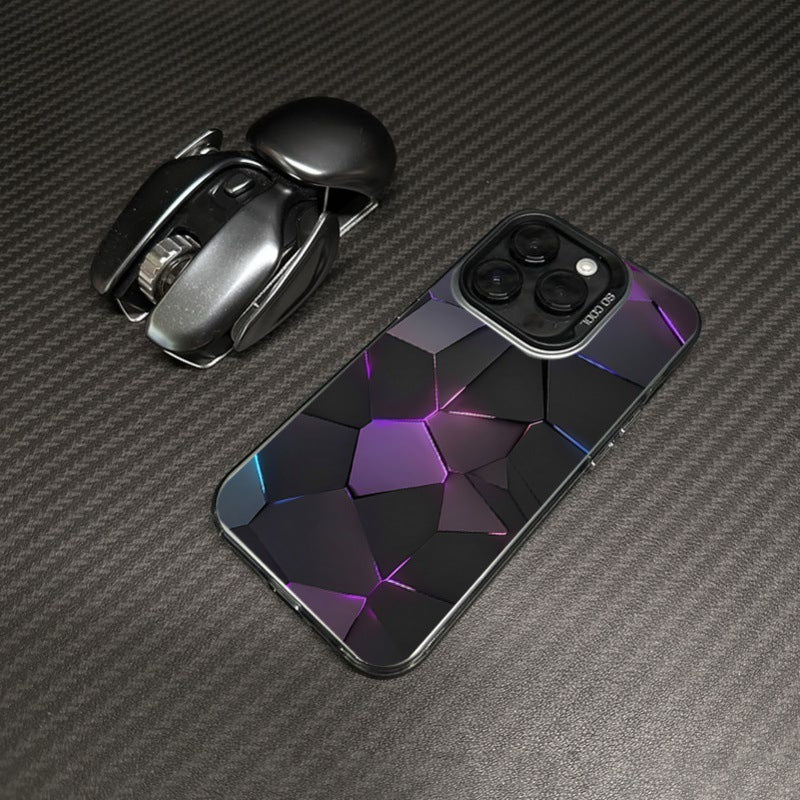 Silver Black Frame Aurora Green Purple Phone Case for the United States - That Laughs at Gravity in united states chf