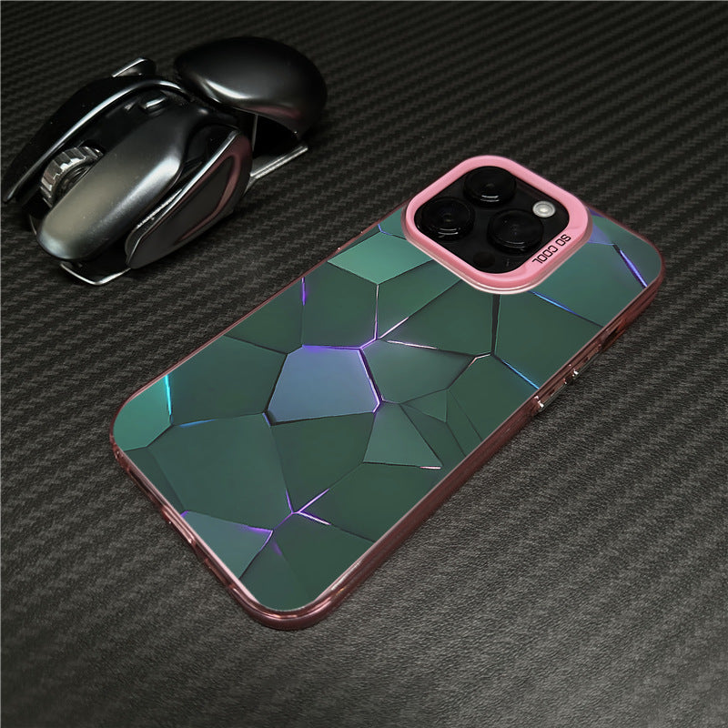 Silver Black Frame Aurora Green Purple Phone Case for the United States - That Laughs at Gravity in united states chf