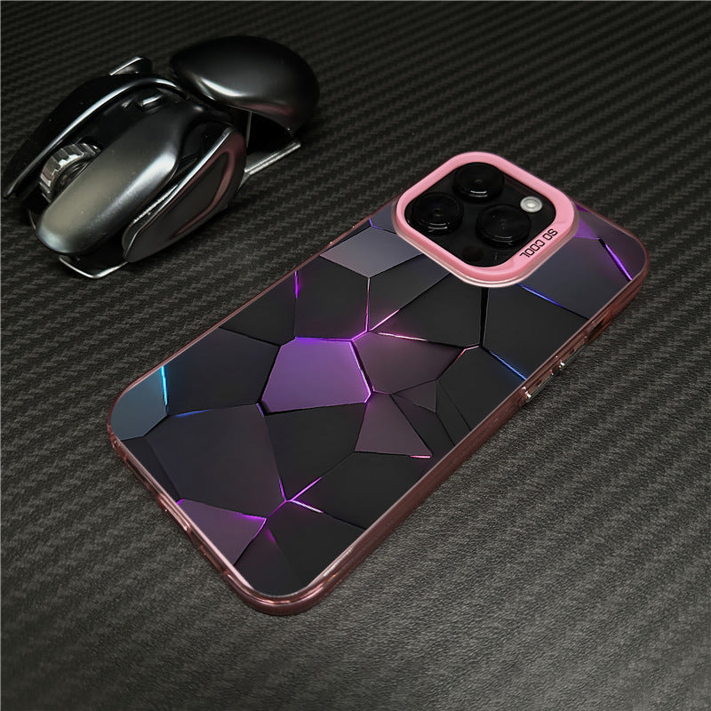 Silver Black Frame Aurora Green Purple Phone Case for the United States - That Laughs at Gravity in united states chf