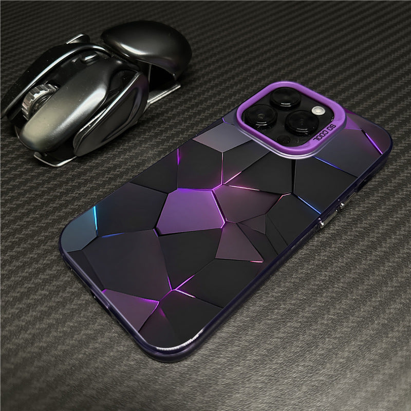 Silver Black Frame Aurora Green Purple Phone Case for the United States - That Laughs at Gravity in united states chf