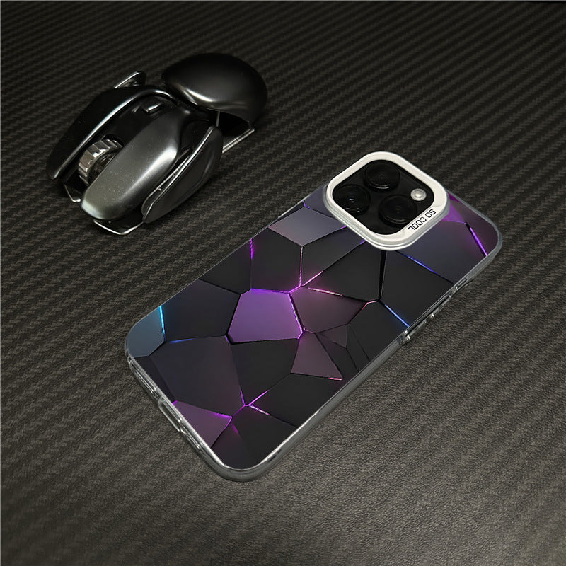 Silver Black Frame Aurora Green Purple Phone Case for the United States - That Laughs at Gravity in united states chf