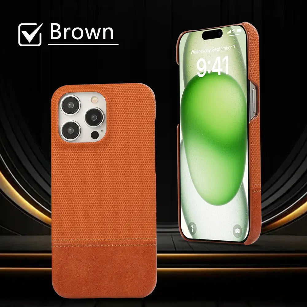Luxury iPhone Case with Fabric Stitching and Shockproof Material - Phone for iPhone13 Pro Max phone case fabric