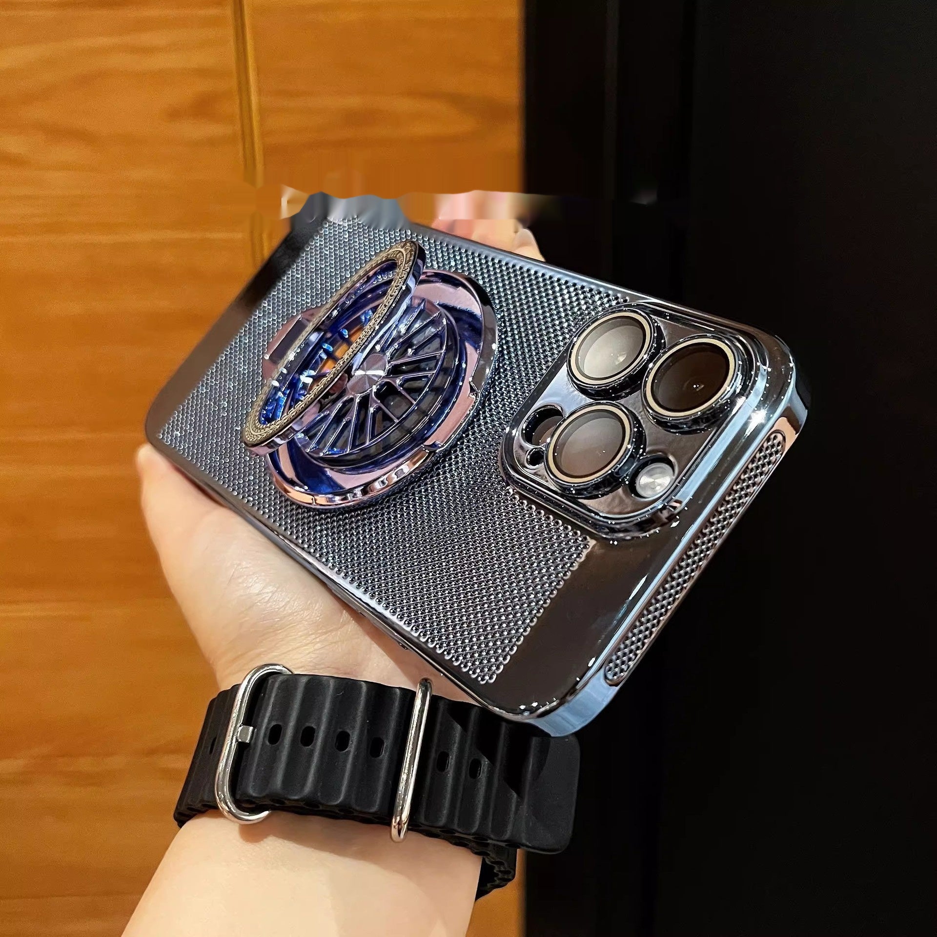 Phone Case Gyro with Rotating Bracket and Shockproof Anti-Fall Features - phone case gyro rotating bracket