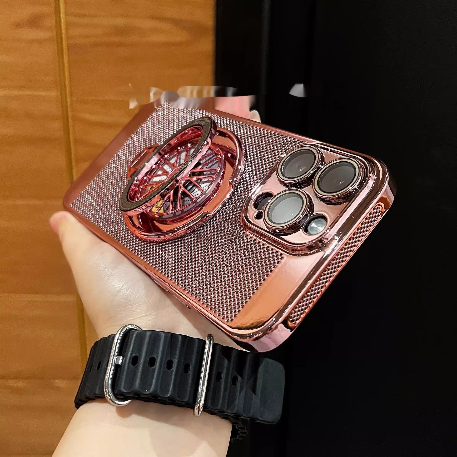 Phone Case Gyro with Rotating Bracket and Shockproof Anti-Fall Features - phone case gyro rotating bracket