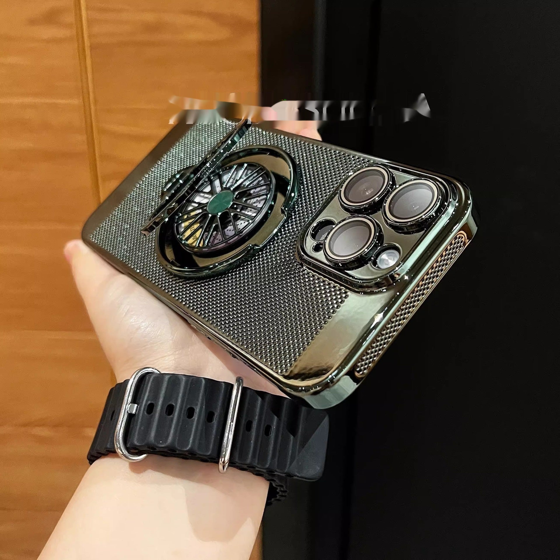 Phone Case Gyro with Rotating Bracket and Shockproof Anti-Fall Features - phone case gyro rotating bracket