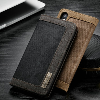United States Denim Canvas Phone Case with Anti-Scratch and Durable Features - Leather Design united states chf phone