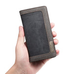 United States Denim Canvas Phone Case with Anti-Scratch and Durable Features - Leather Design united states chf phone