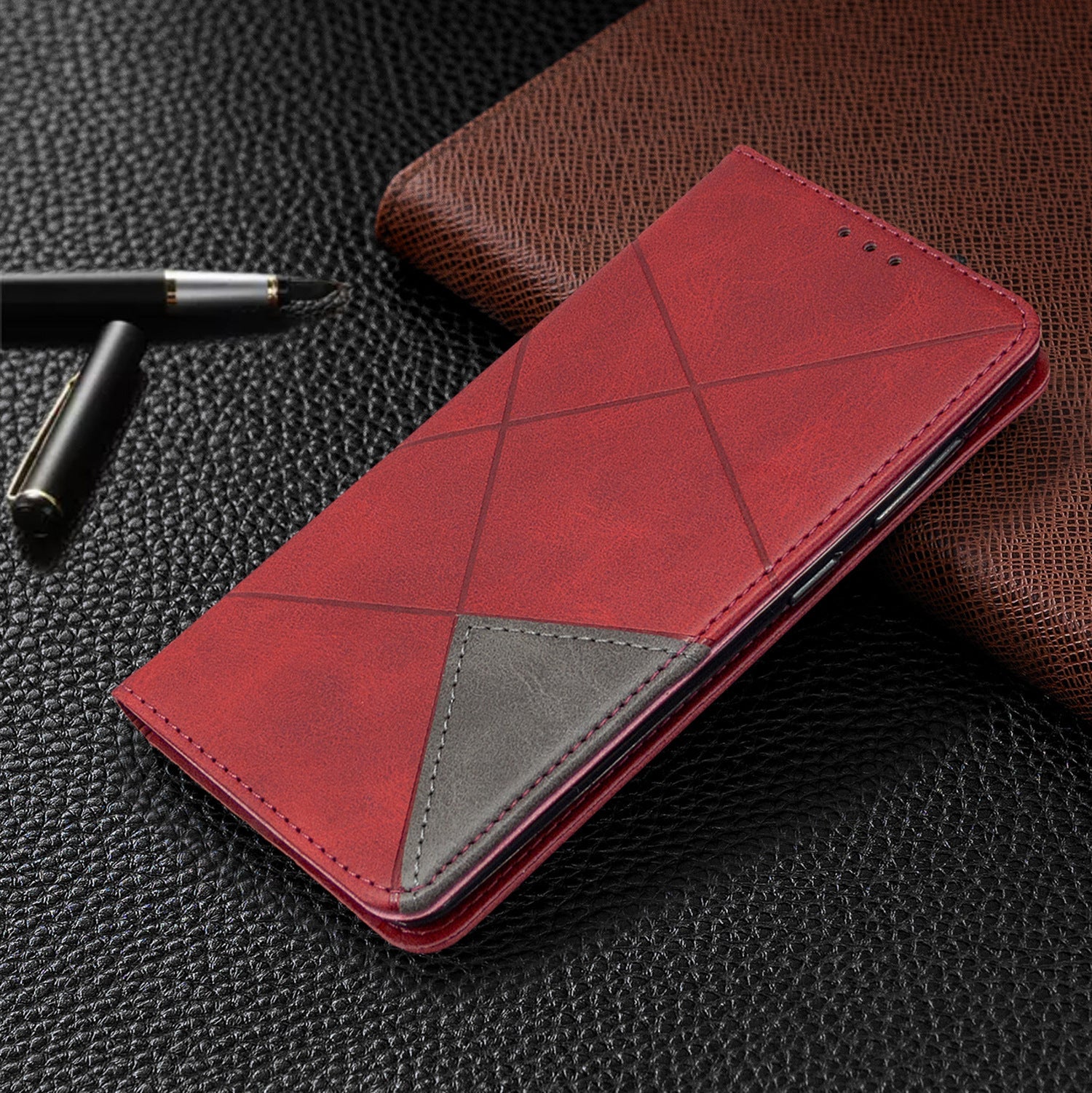 Phone Case Prismatic Magnetic Protective Leather Case - Prism Deep Magnetic Leather Phone Case Collection