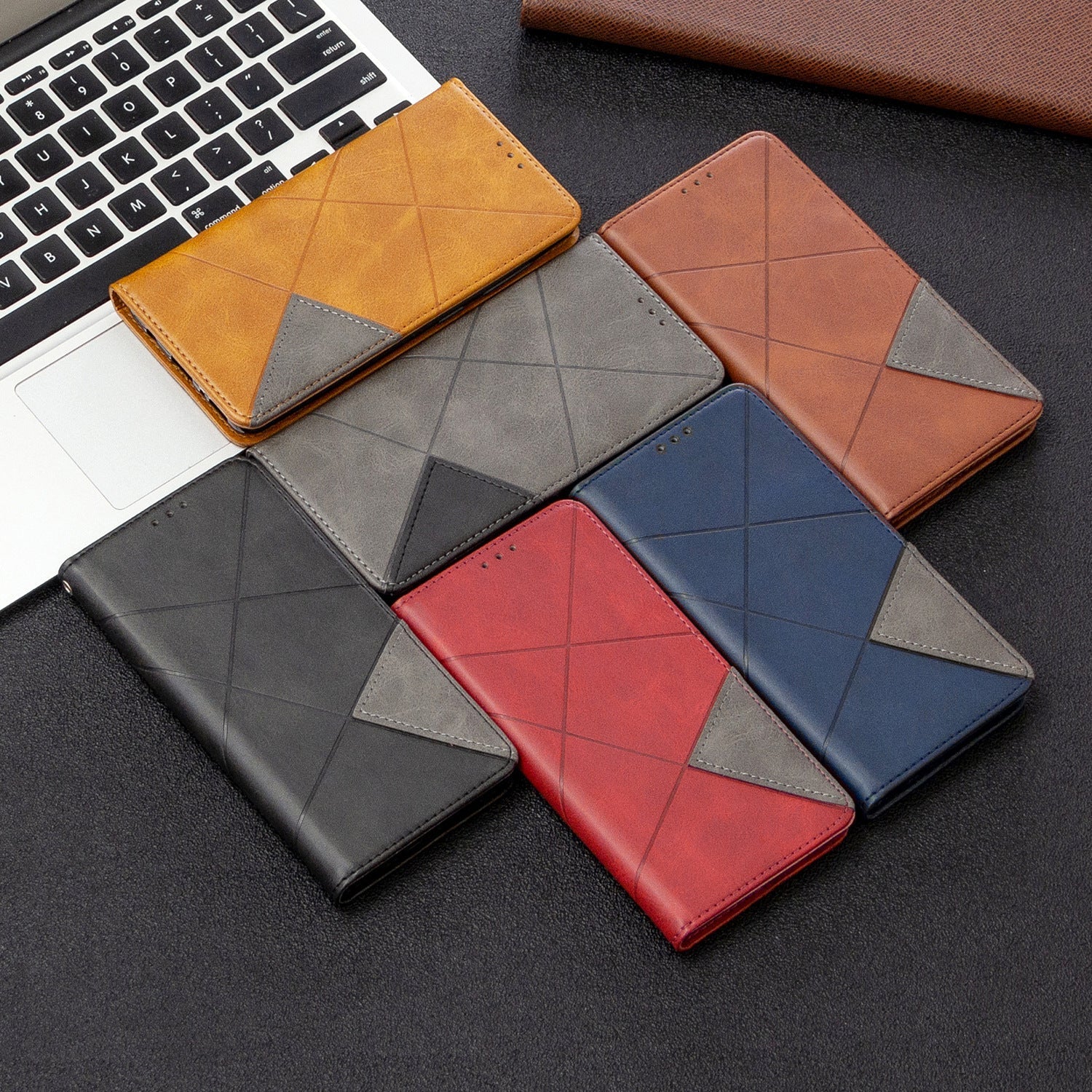 Phone Case Prismatic Magnetic Protective Leather Case - Prism Deep Magnetic Leather Phone Case Collection