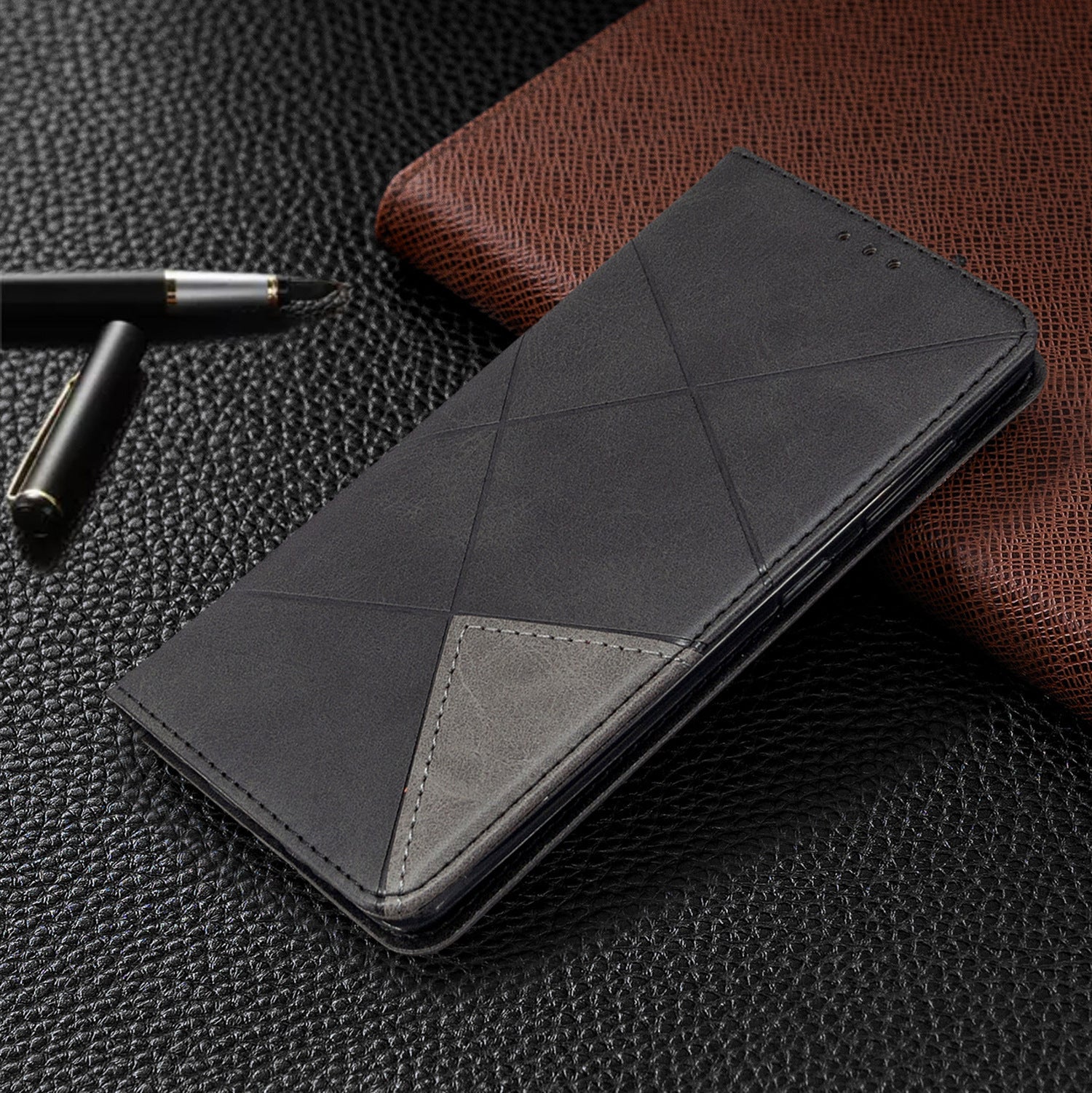 Phone Case Prismatic Magnetic Protective Leather Case - Prism Deep Magnetic Leather Phone Case Collection