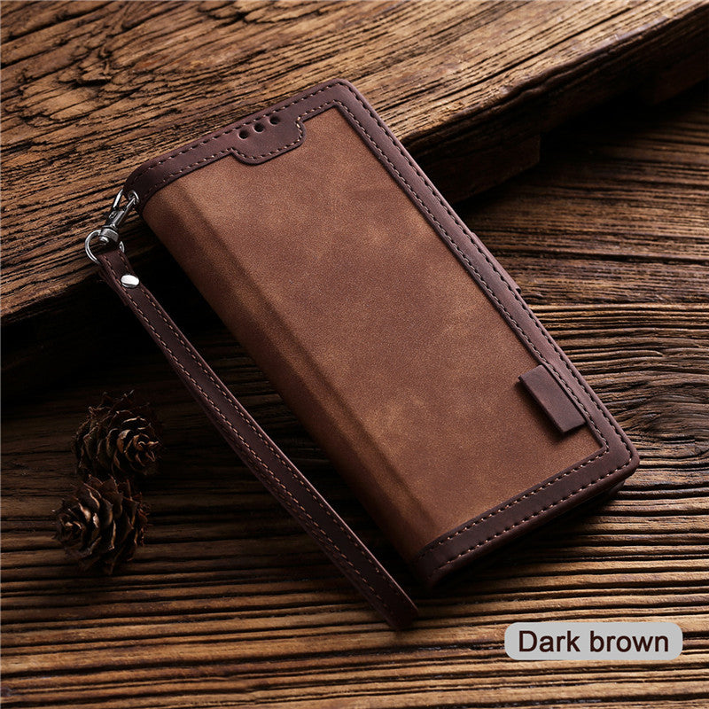 Phone Case Retro Stitching Leather Case - Retro Stitching Phone Case for Apple iPhone Models