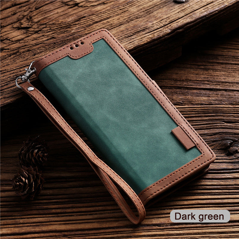 Phone Case Retro Stitching Leather Case - Retro Stitching Phone Case for Apple iPhone Models