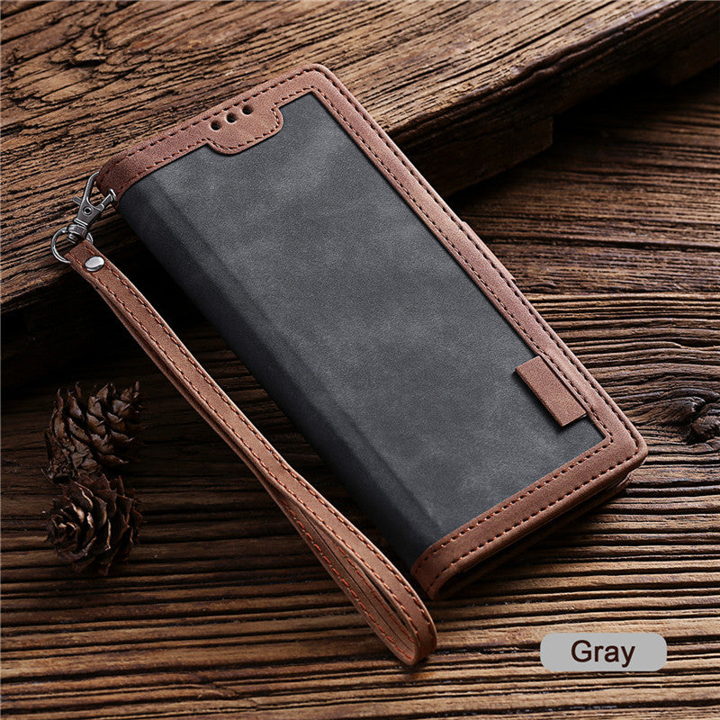 Phone Case Retro Stitching Leather Case - Retro Stitching Phone Case for Apple iPhone Models