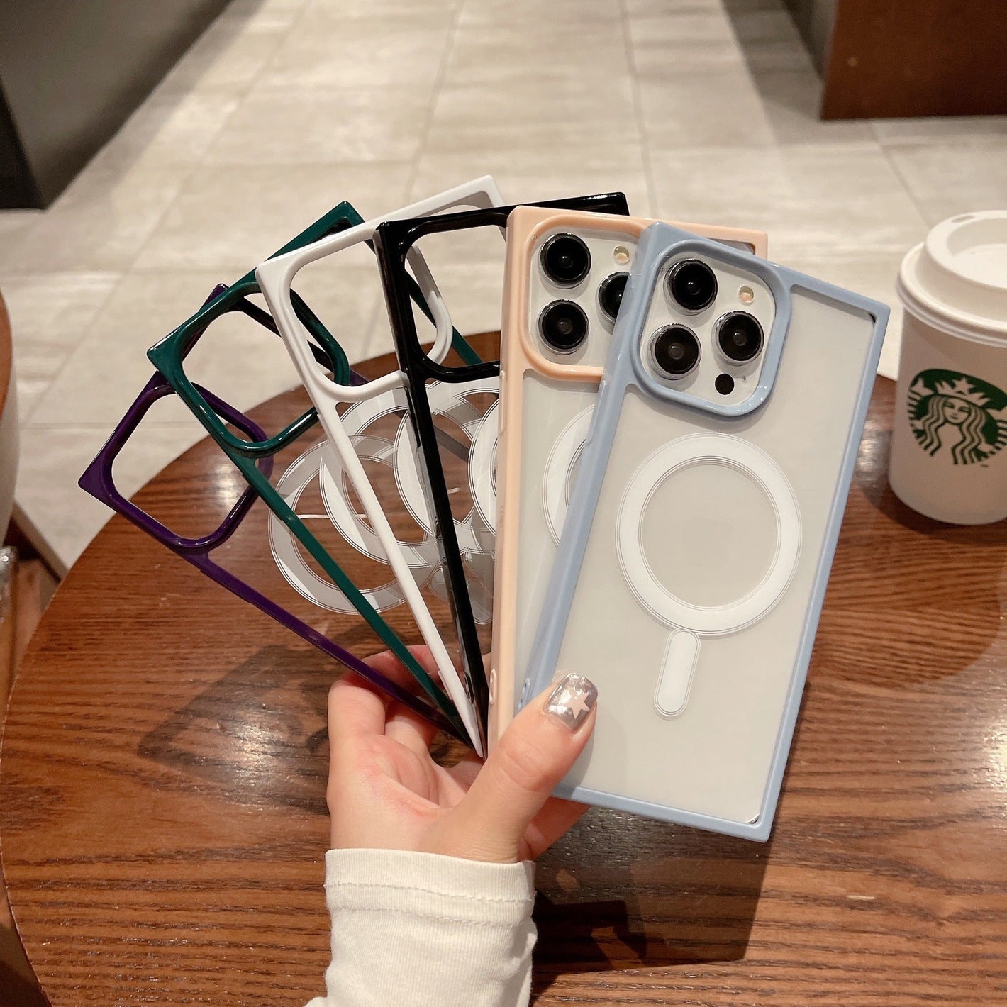 Transparent Acrylic Phone Case with Magnetic Suction and Fall Prevention - transparent acrylic phone case magnetic