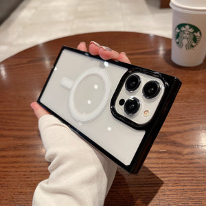 Transparent Acrylic Phone Case with Magnetic Suction and Fall Prevention - transparent acrylic phone case magnetic