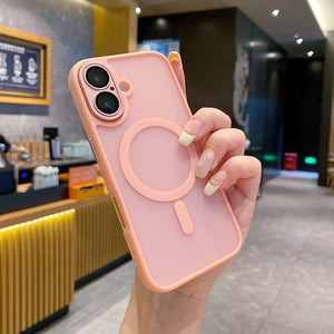 United States Shockproof Phone Case with Magnetic Attraction and Color Options - Frosted Case: Stylish Armor