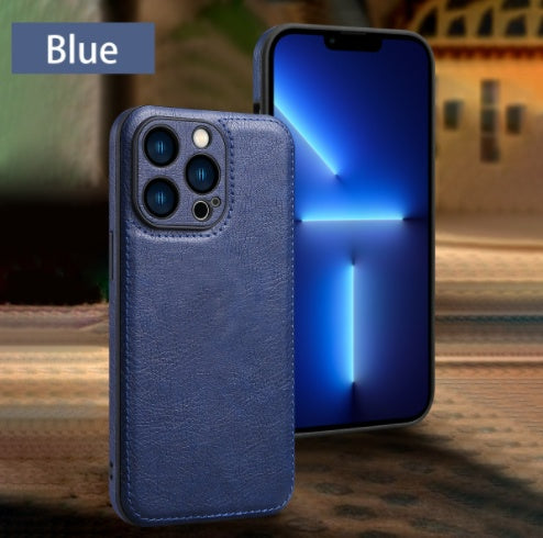 Phone CaseBusiness Patch Leather Case Side Patch - Patch Leather Phone Case for iPhone Xr