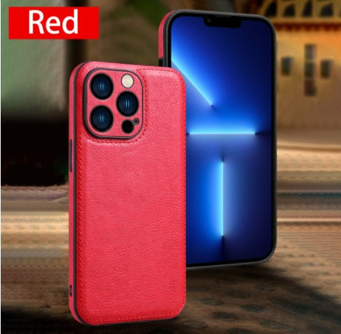 Phone CaseBusiness Patch Leather Case Side Patch - Patch Leather Phone Case for iPhone Xr