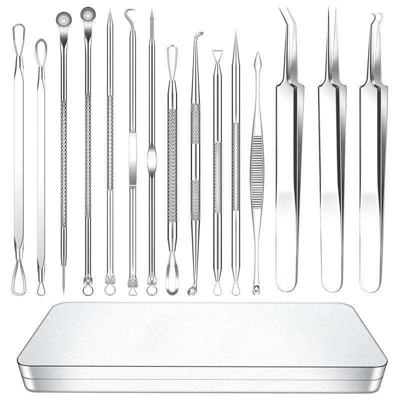 Blackhead and Acne Pimple Removal Tools Set with Cell Tweezer Remover - Eliminate Pimples like a Pro Pin cell tweezer