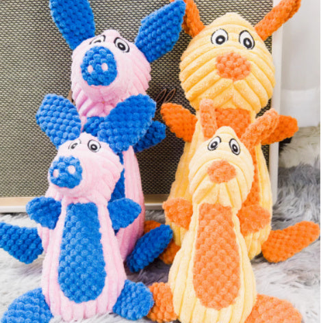 Pineapple Plush Pet Toy for Cats and Dogs with Squeaker Fleece Fabric