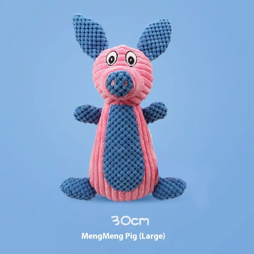 Pineapple Plush Pet Toy for Cats and Dogs with Squeaker Fleece Fabric